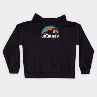 dinosaur journey art Kids Hoodie